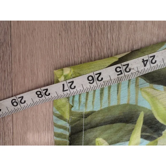 Women's Tommy Bahama Green Blue Floral Tropical Wide Leg Pants Swim Cover Up L - Picture 7 of 7